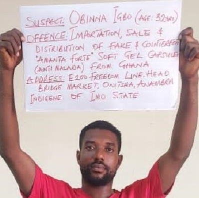Businessman arrested over alleged importation of fake anti-malarial drugs