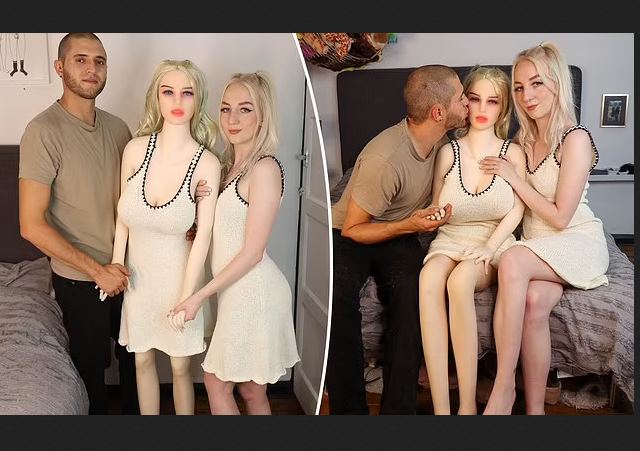 wife buys sex doll A woman is blowing up online after sharing she custom-ordered a life-size  doll that looks exactly like her—face, hair, outfits and all—for her  husband to keep company when she's away. The duo main image 1