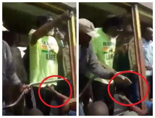 Randy woman grabs presidential candidate's private part during campaign