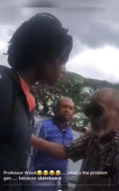 You people are endangering our lives - University of Ibadan lecturer accosts a student using a skateboard