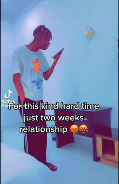 Man fumes after his girlfriend of almost two weeks took almost all the expensive outfits in his wardrobe