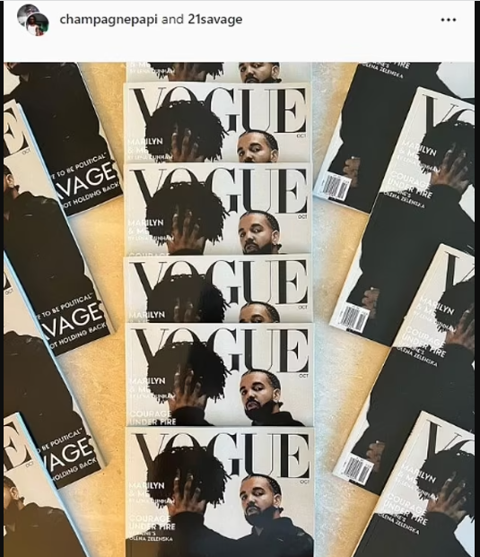 Rappers Drake and 21 Savage ordered by court to stop use of fake Vogue ...