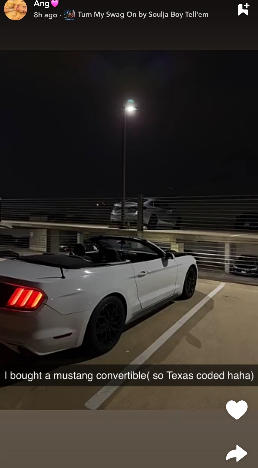 I just bought a Mustang convertible, so Texas of me  BBN star Angel Smith celebrates new car after separation from wife