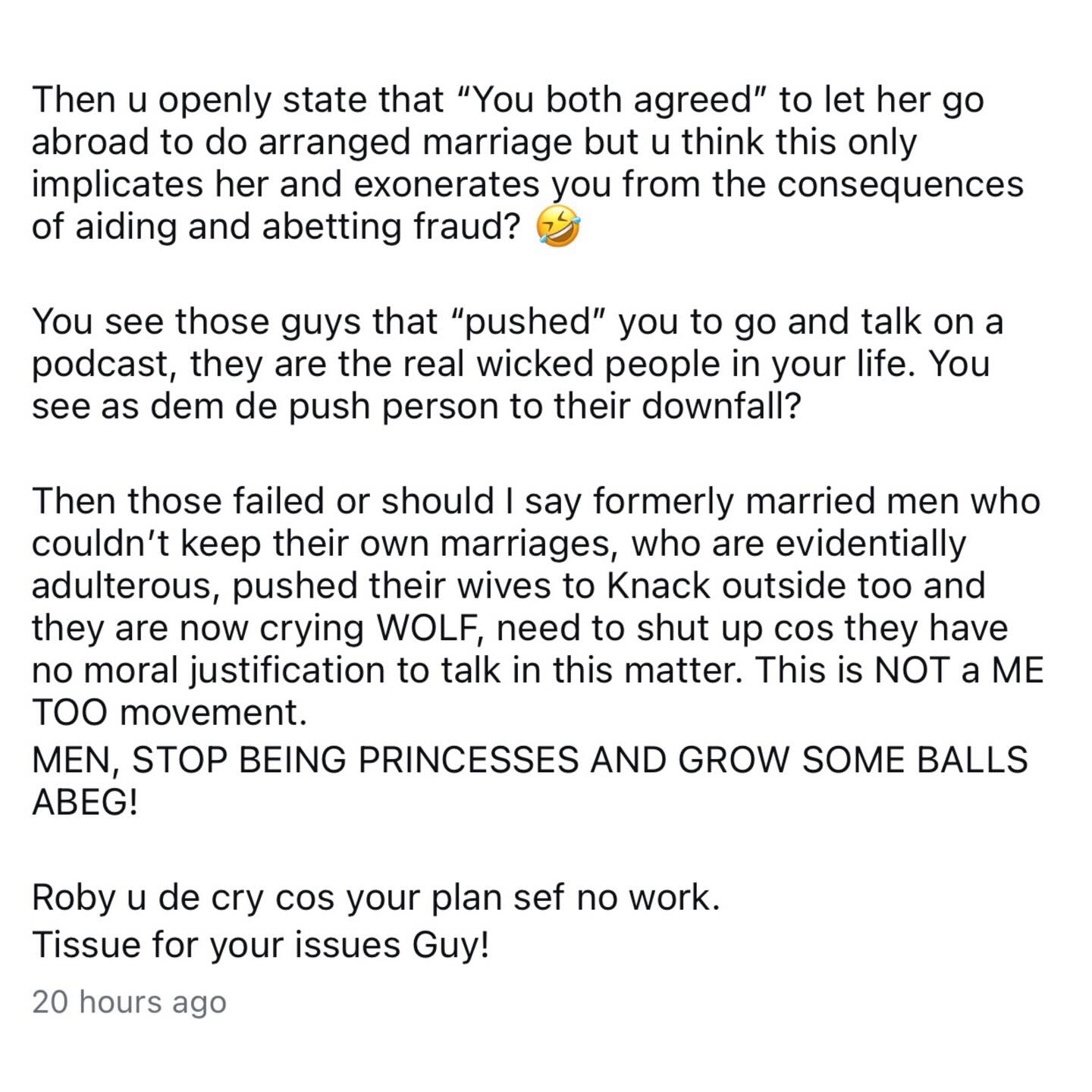 Friend of Mayowa Lambe, ex-wife of OAP Roby Ekpo, speaks in her defence