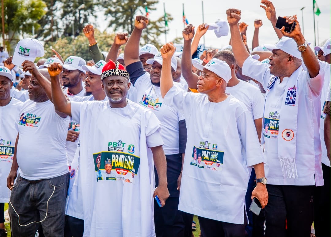 Tompolo Takes PBAT Door-To-Door Movement To Owerri, Deploys 30 Campaign Vehicles As Uzodimma Backs Tinubu’s 2027 Bid