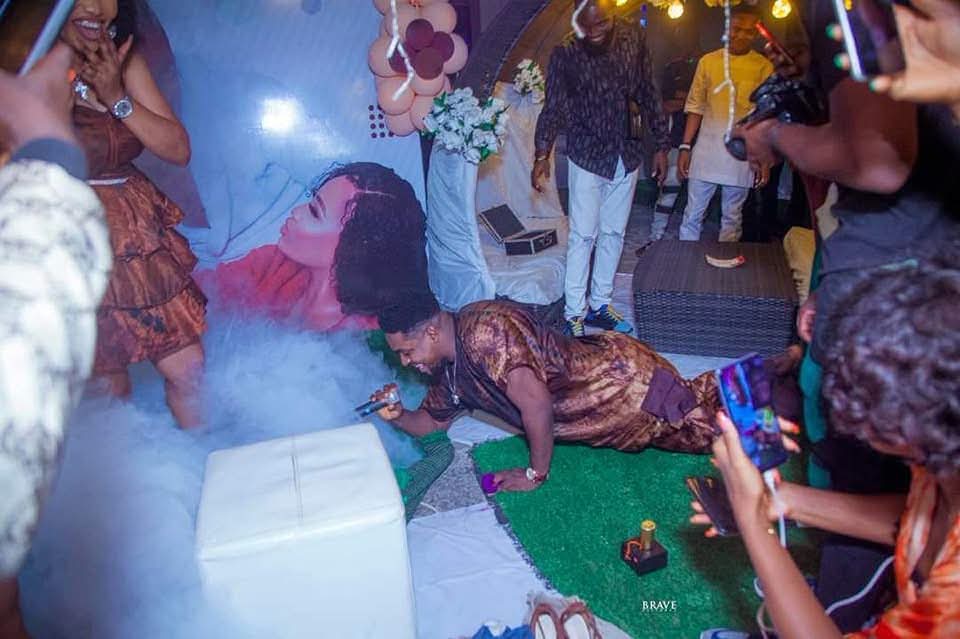 "Love is sweet" - Woman writes as she shares photo of her sister’s boyfriend lying on the floor to propose
