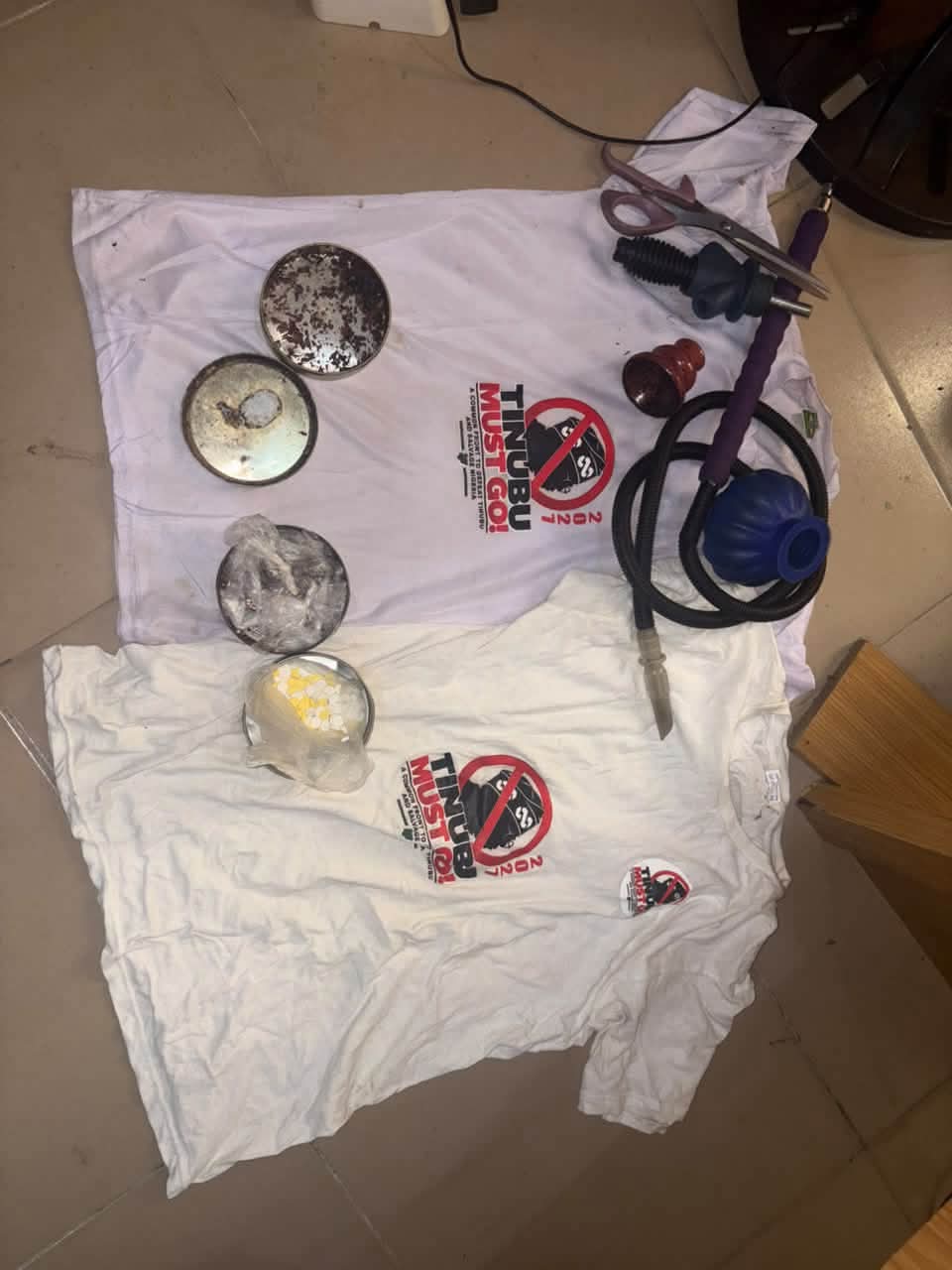 “Tinubu Must Go” T-shirts: Suspects arrested for alleged thuggery, drug possession - Borno police