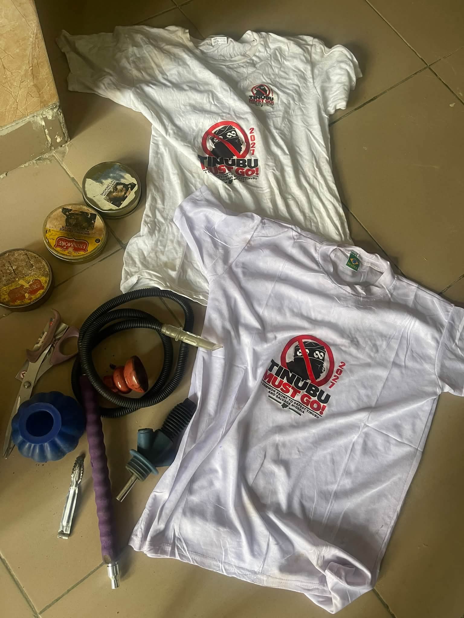 “Tinubu Must Go” T-shirts: Suspects arrested for alleged thuggery, drug possession - Borno police
