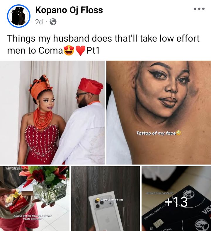 South African woman shares things her Nigerian husband does for her "that would send low effort men into coma"