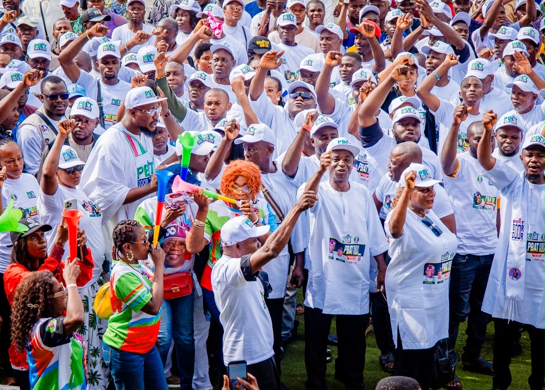 Tompolo Takes PBAT Door-To-Door Movement To Owerri, Deploys 30 Campaign Vehicles As Uzodimma Backs Tinubu’s 2027 Bid