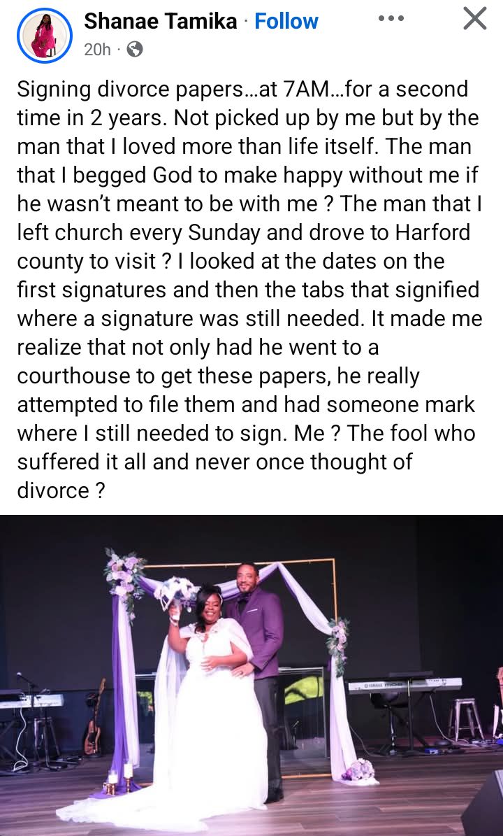 I visited him every Sunday - Woman recounts how her husband divorced her after his release from prison