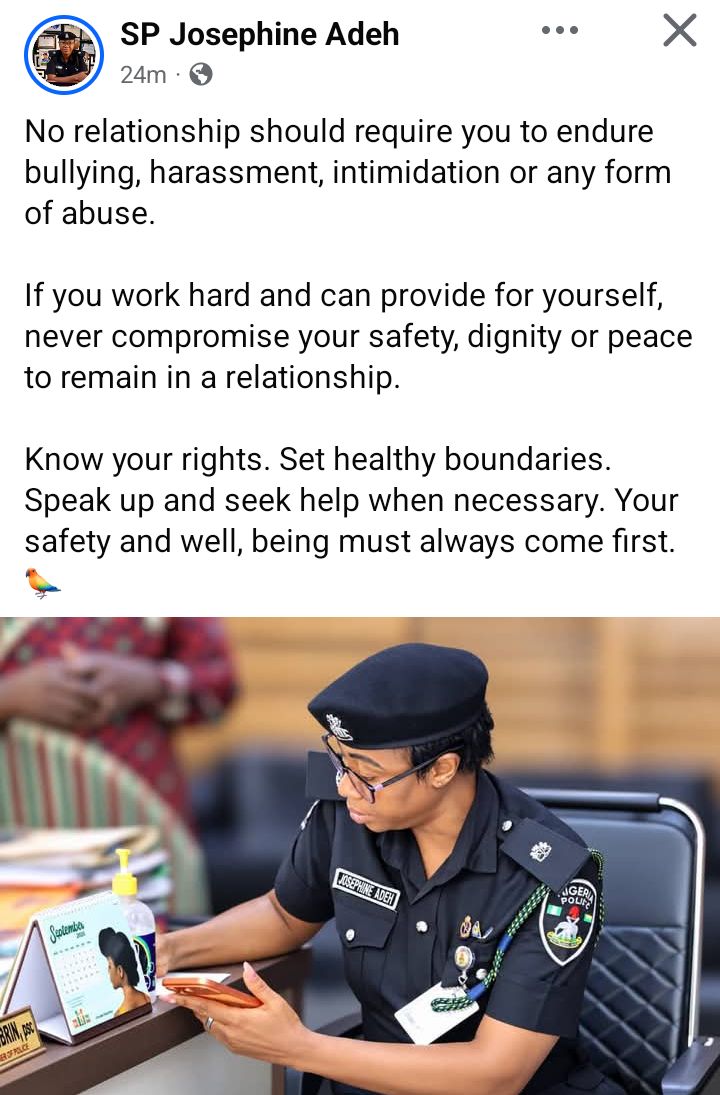 Never compromise your safety, dignity or peace to remain in a relationship - FCT Police PRO