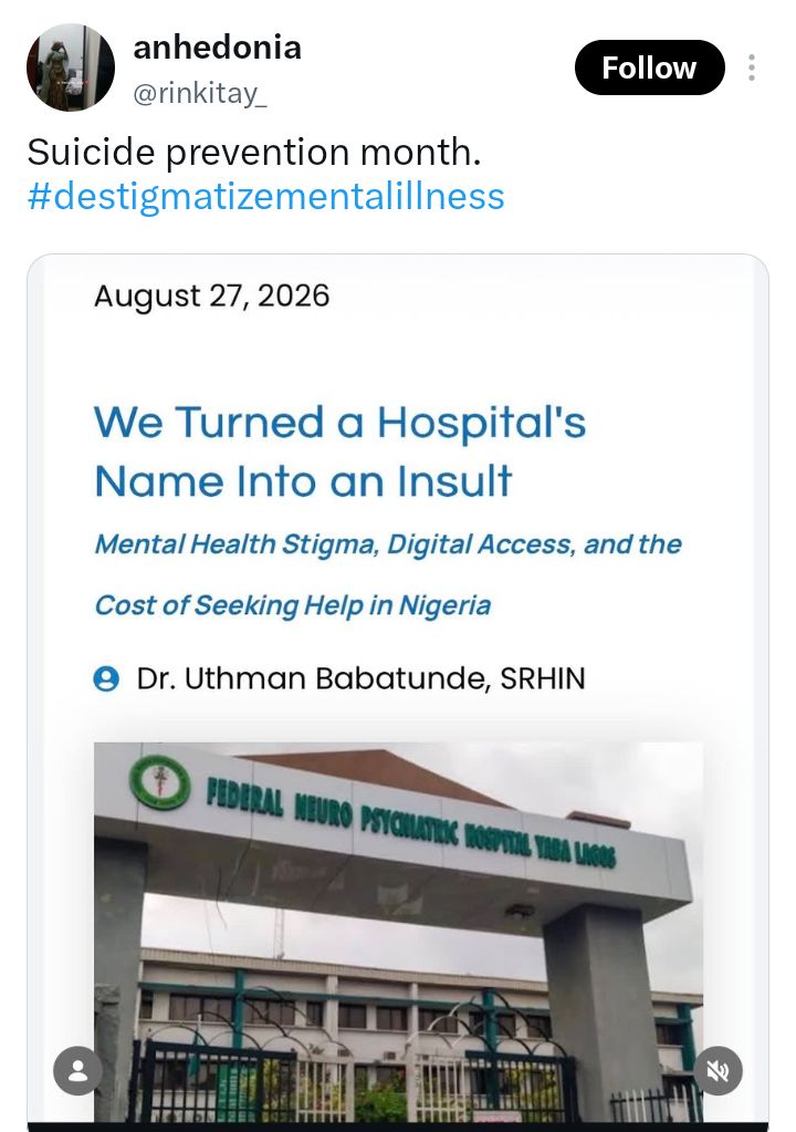 Nigerian lady dies after repeatedly posting about her battle with depression