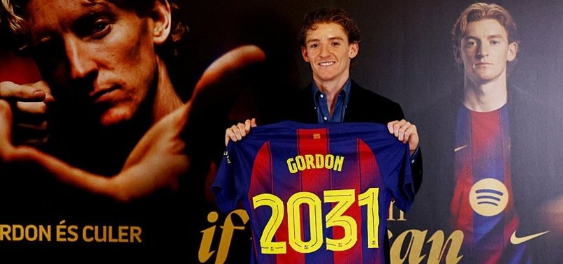 Barcelona unveil ?80 million Anthony Gordon from Newcastle