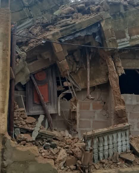 Mother and 14-year-old daughter d!e as three-storey building collapses in Anambra