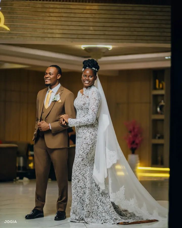 It's unchristian-like and s3xually provocative - Nigerian man criticises Deeper Life bride's wedding dress