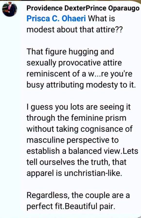 Deeper Life Church bride defends her "modest" wedding dress