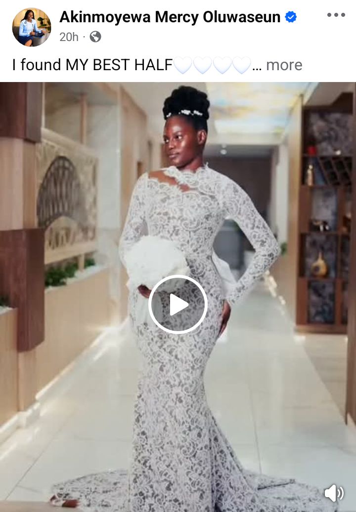 It's unchristian-like and s3xually provocative - Nigerian man criticises Deeper Life bride's wedding dress
