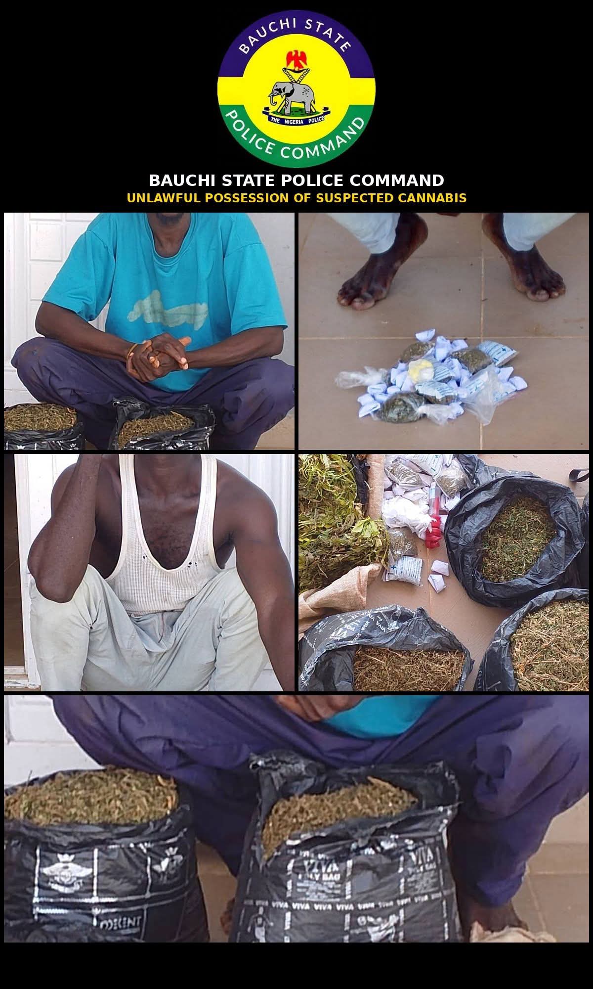 Man arrested for allegedly defiling 7-year-old girl as police nab two others over drug possession in Bauchi