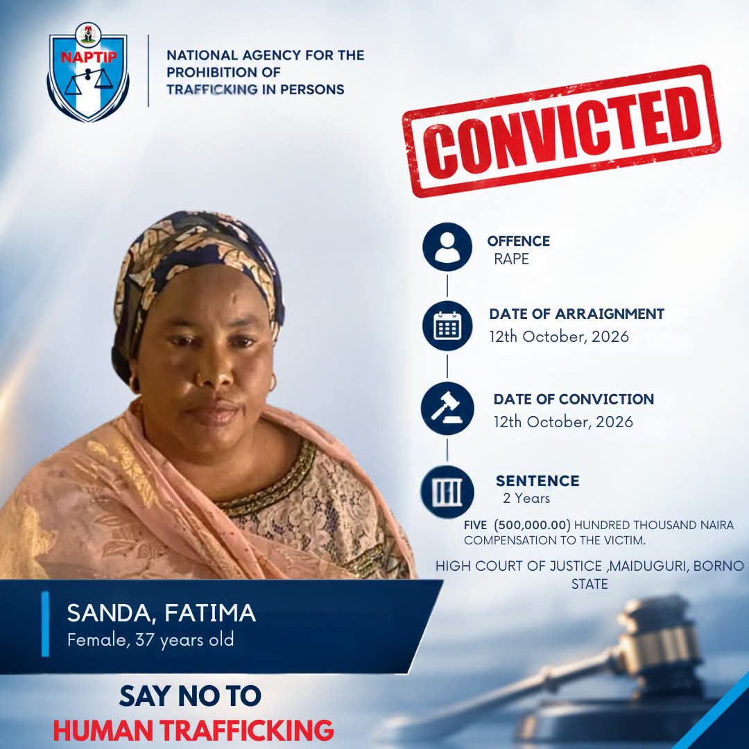 Borno court sentences woman to two years imprisonment for sxual exploitation of 16-year-old girl