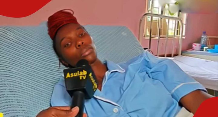 Woman speaks from hospital bed after her husband's side chick attacked and injured her