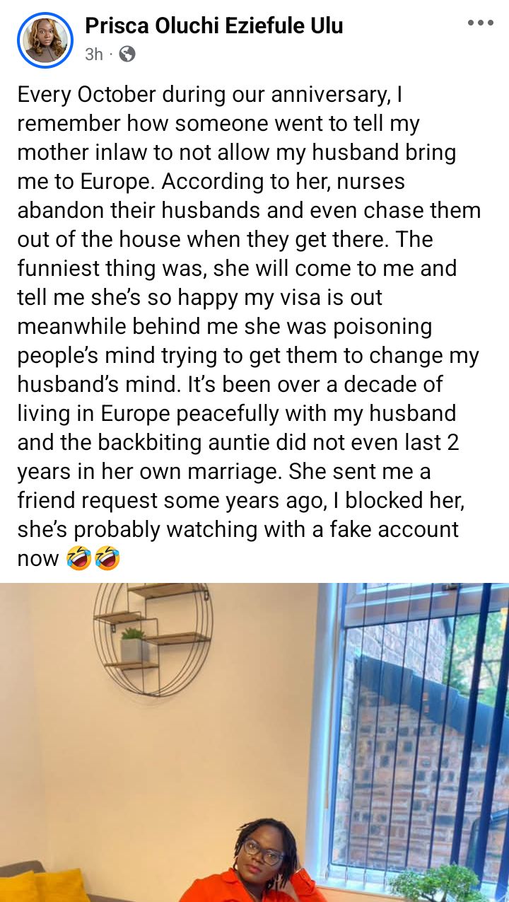 Someone told my mother-in-law to not allow my husband bring me to Europe - Nigerian woman reveals