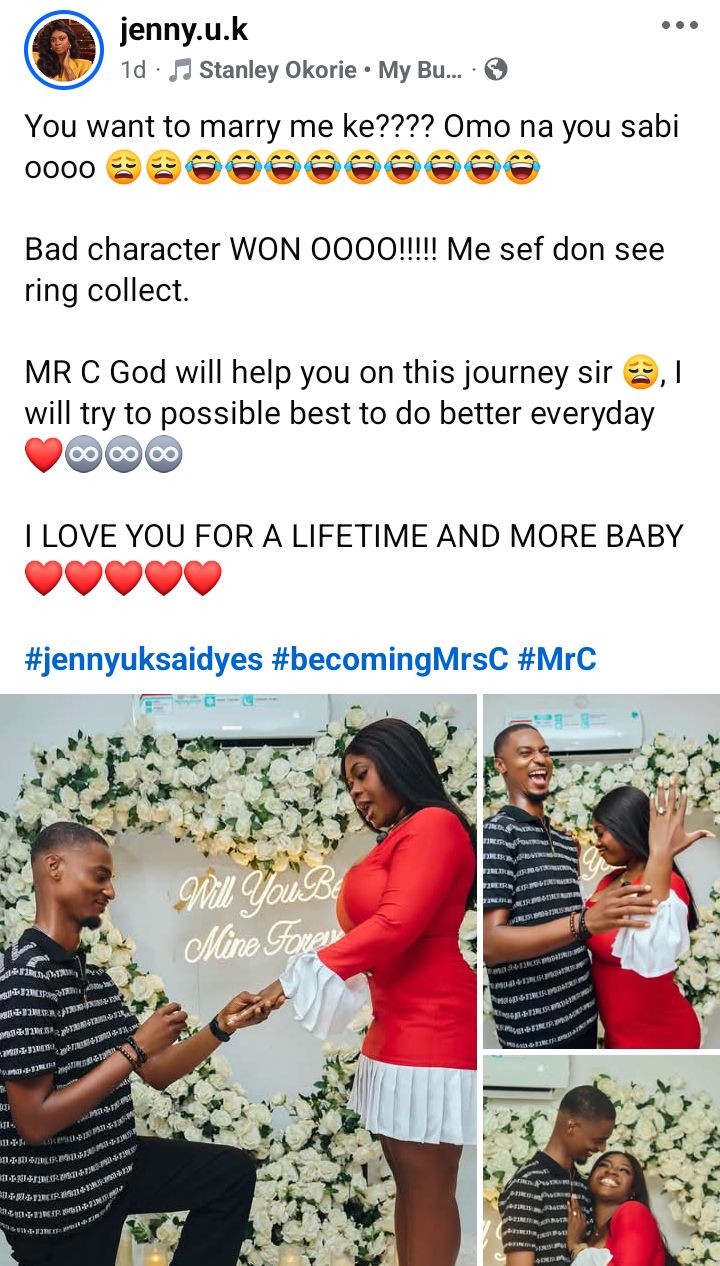 "Bad character won" - Nigerian woman writes after getting engaged to her man