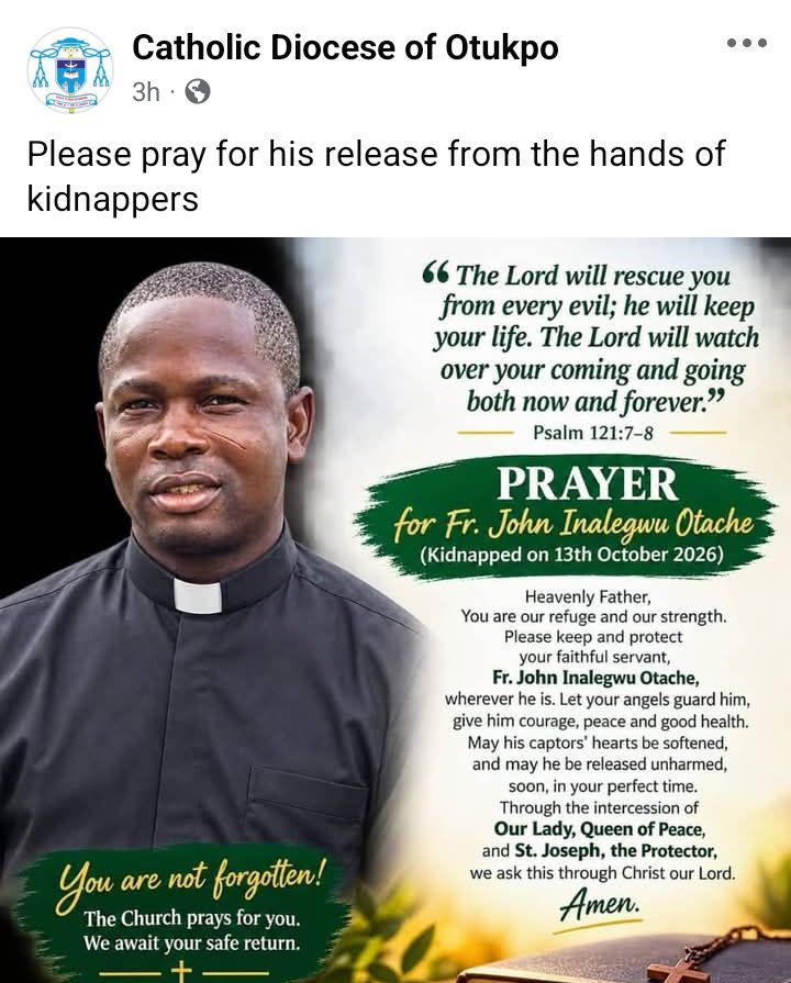 Gunmen abduct Catholic priest in Benue