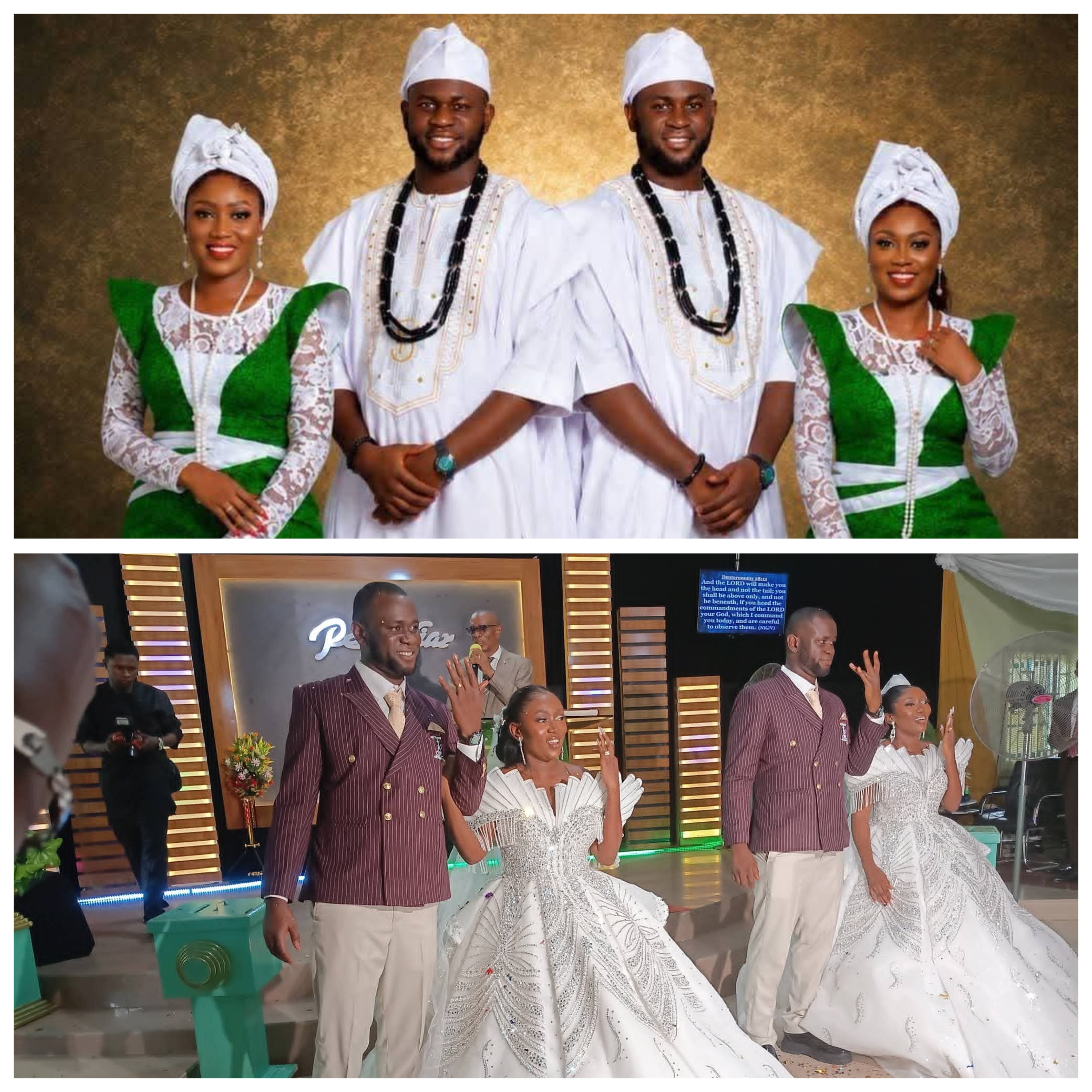 Identical twin brothers marry identical twin sisters in Akwa Ibom