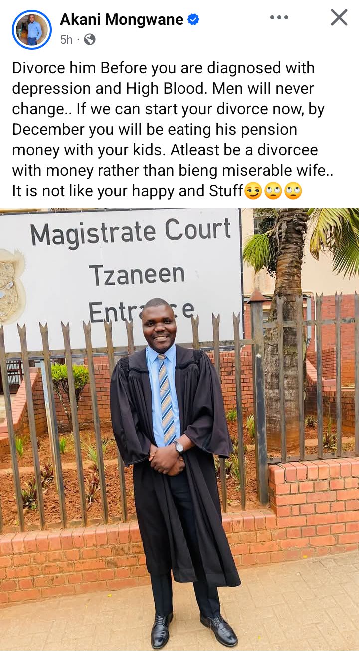 Divorce him before you are diagnosed with depression and high blood pressure - Lawyer advises 'unhappy wives'