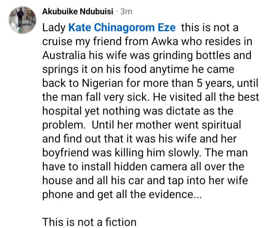 Australian‑Based Nigerian Claims Wife Poisoned Him with Ground Glass for Five Years