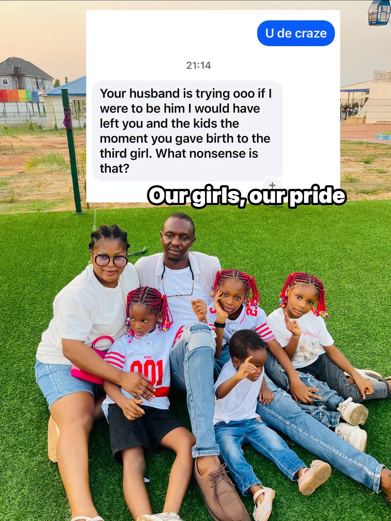 Nigerian mother of 4 daughters calls out man who says he would have abandoned the girls if he were her husband