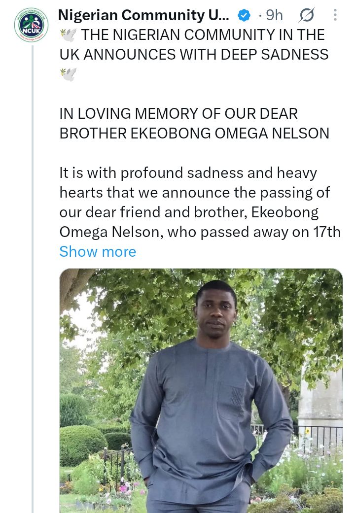 35-year-old Nigerian man dies in sleep in UK