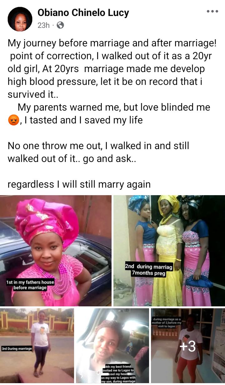 I developed high blood pressure at 20 - Nigerian woman shares her difficult marital journey