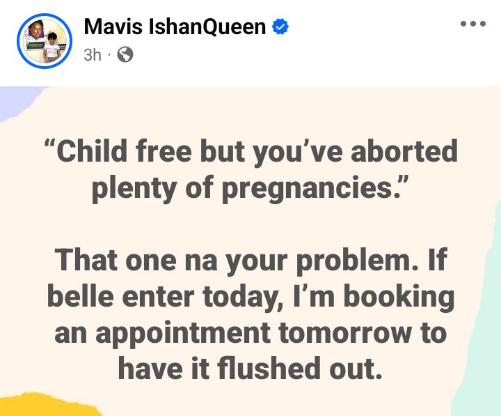 My body won’t carry pregnancy - Nigerian lady hits back at critics judging her for choosing to be child-free
