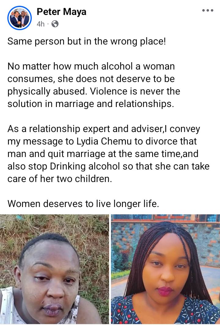 Kenyan woman shares her personal testimony of surviving domestic abuse