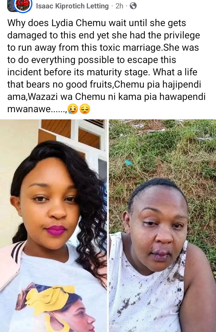 Kenyan woman shares her personal testimony of surviving domestic abuse