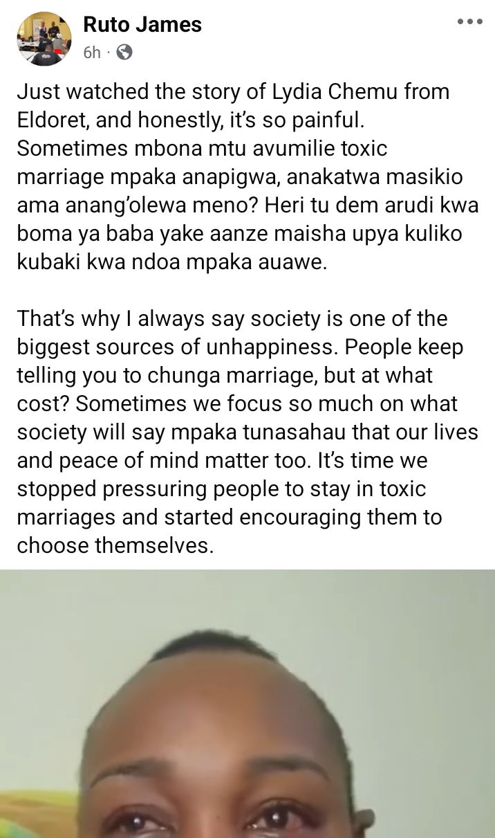 Kenyan woman shares her personal testimony of surviving domestic abuse