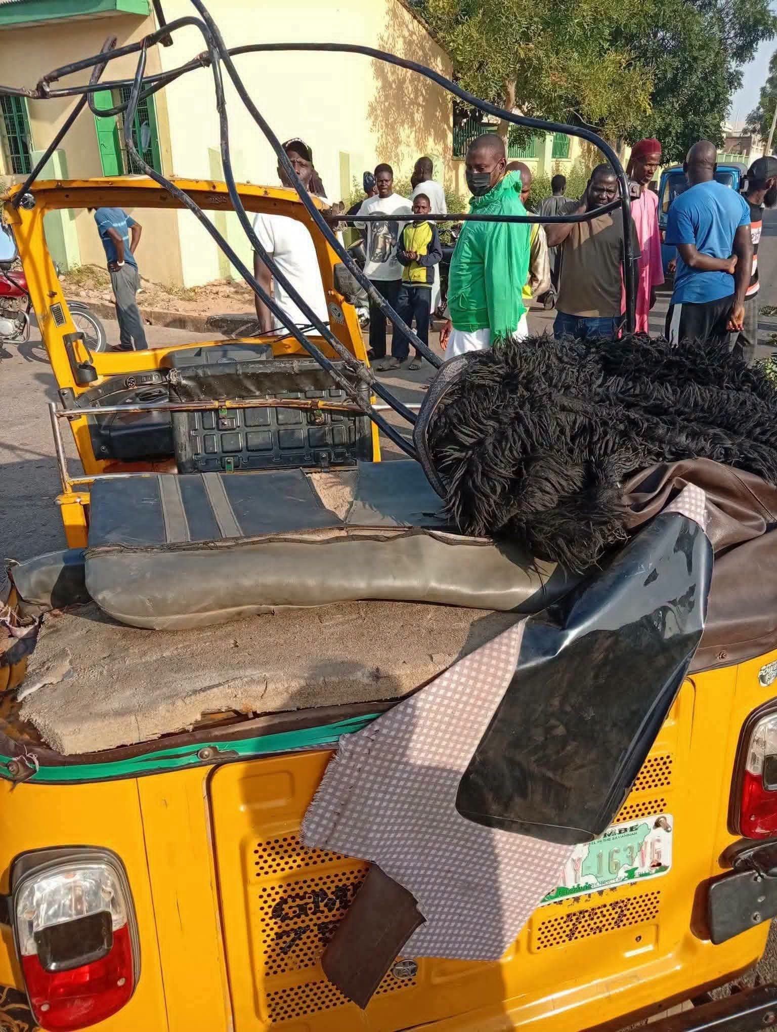 5 siblings lose their lives as tanker rams into tricycle in Gombe