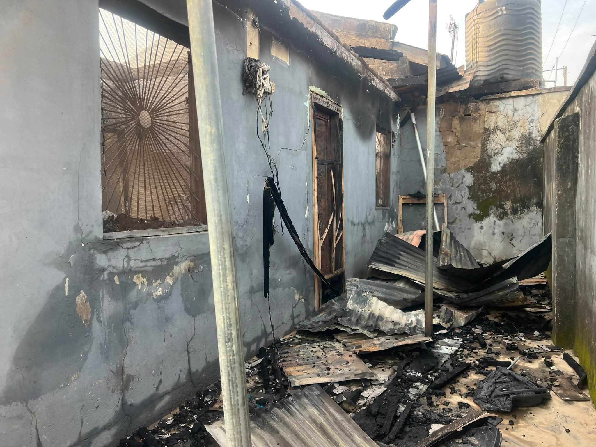 Newborn baby and parents escape as fire razes apartment in Kwara