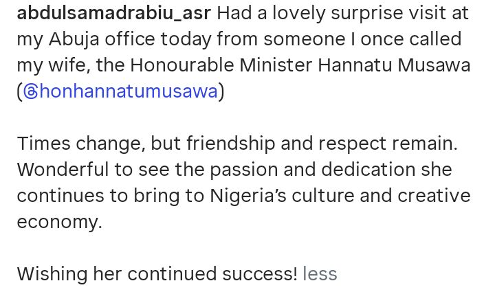 Times change but friendship remains - Billionaire industrialist Samad Rabiu reacts to his ex-wife's surprise visit