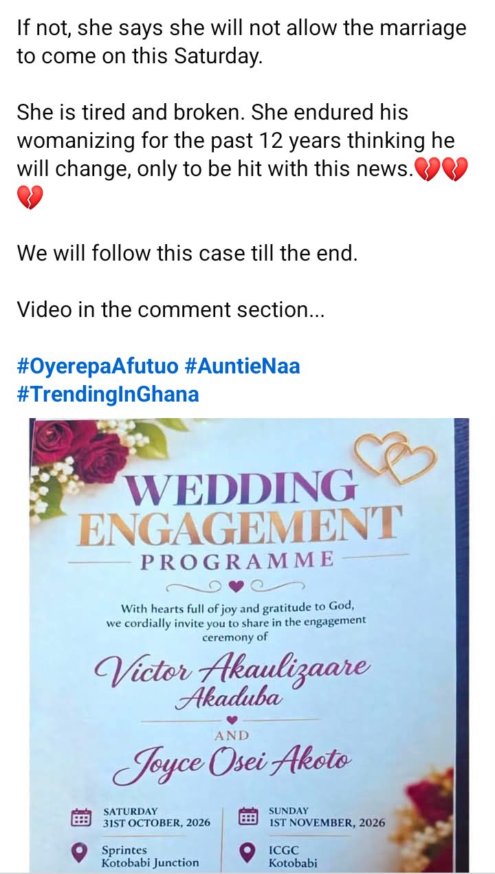 Ghanaian mother of 5 fumes as her husband prepares to marry another woman after 12 years of marriage