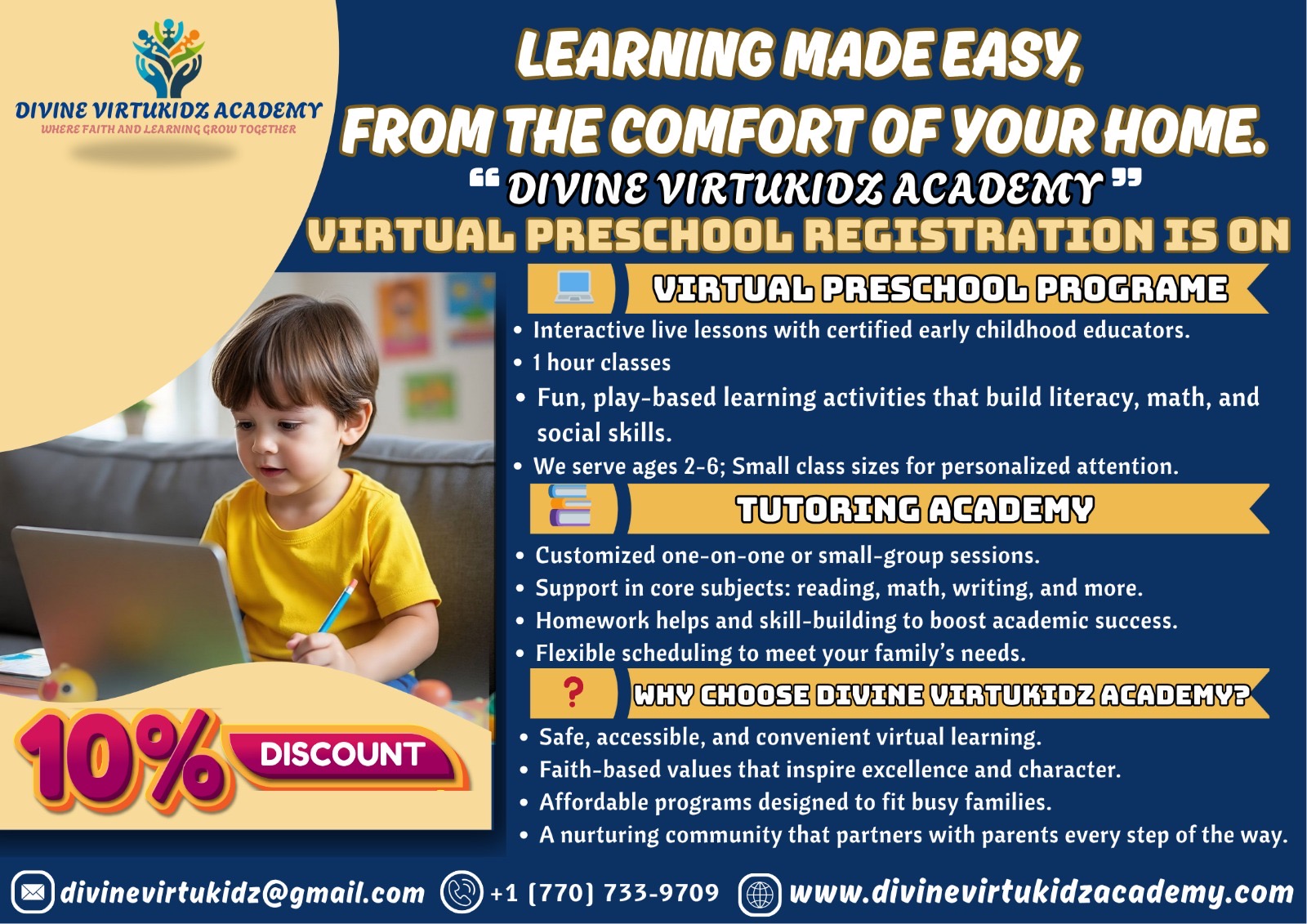 A Global Gateway for Your Child: Enrollment Open at Divine VirtuKidz Academy!