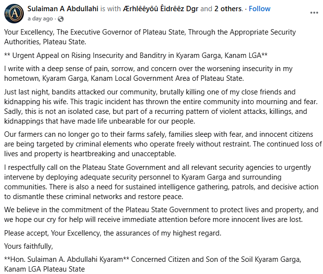 Plateau housewife abducted alongside daughter after m8rder of husband gives birth in captivity