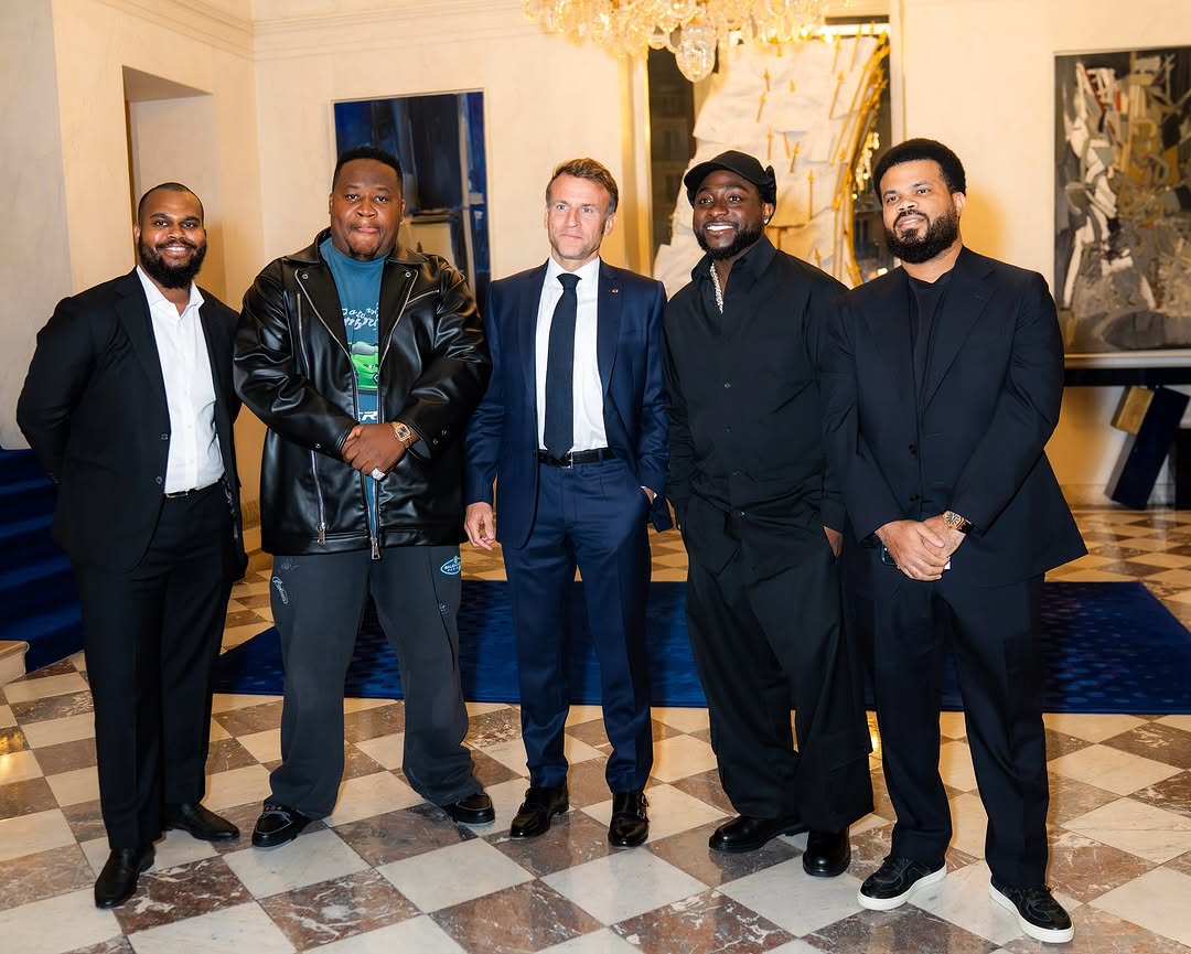 Davido visits French President, Emmanuel Macron (photos)
