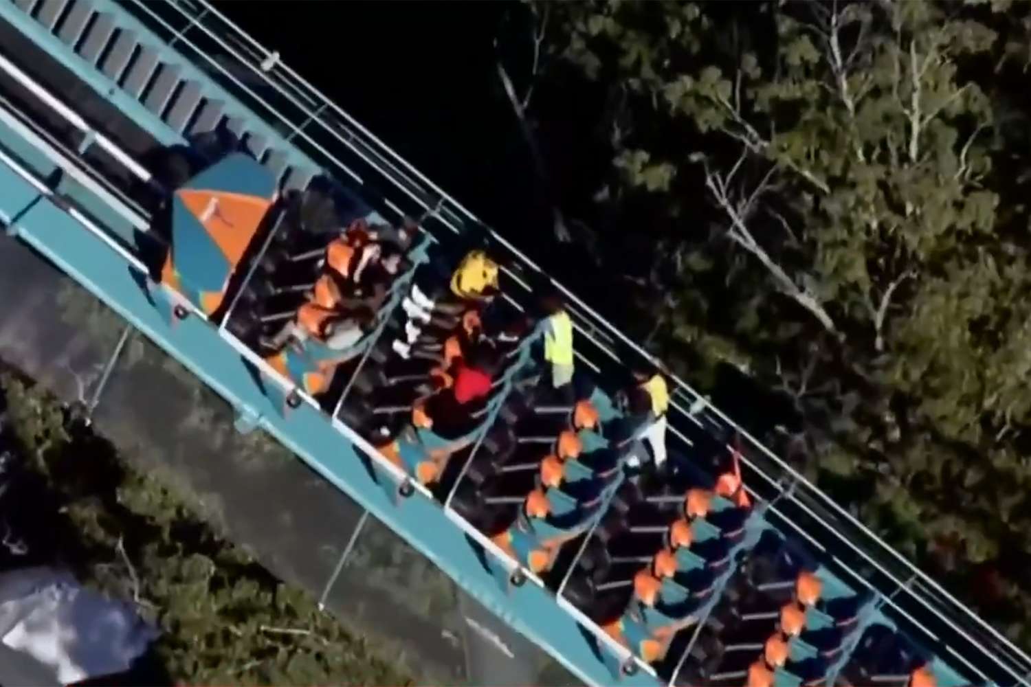 Man falls to his death from 200-foot tall roller coaster at Six Flags Over Georgia theme park (video)