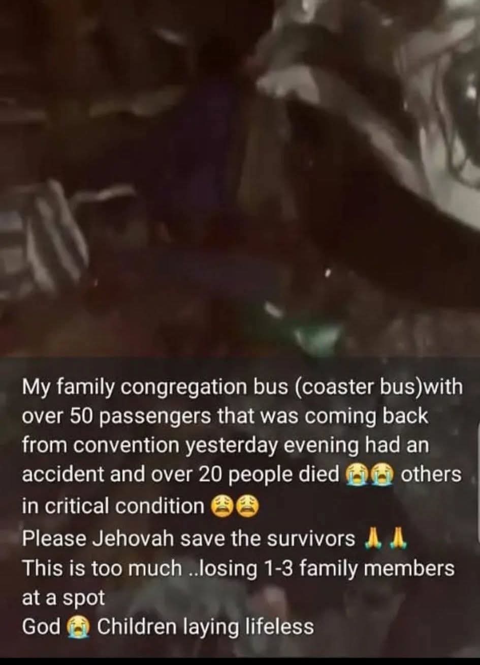 15 Jehovah's Witnesses di£ in Imo road accident (video)