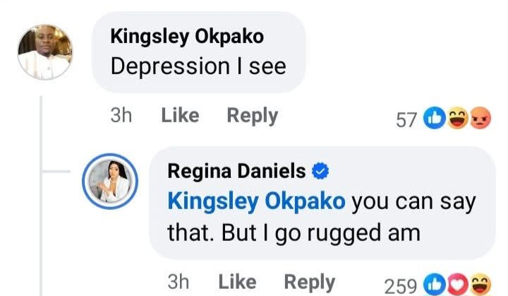 Actress Regina Daniels takes time to respond to critics shaming her over her failed marriage