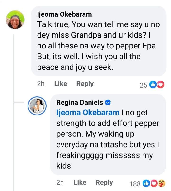 Actress Regina Daniels takes time to respond to critics shaming her over her failed marriage