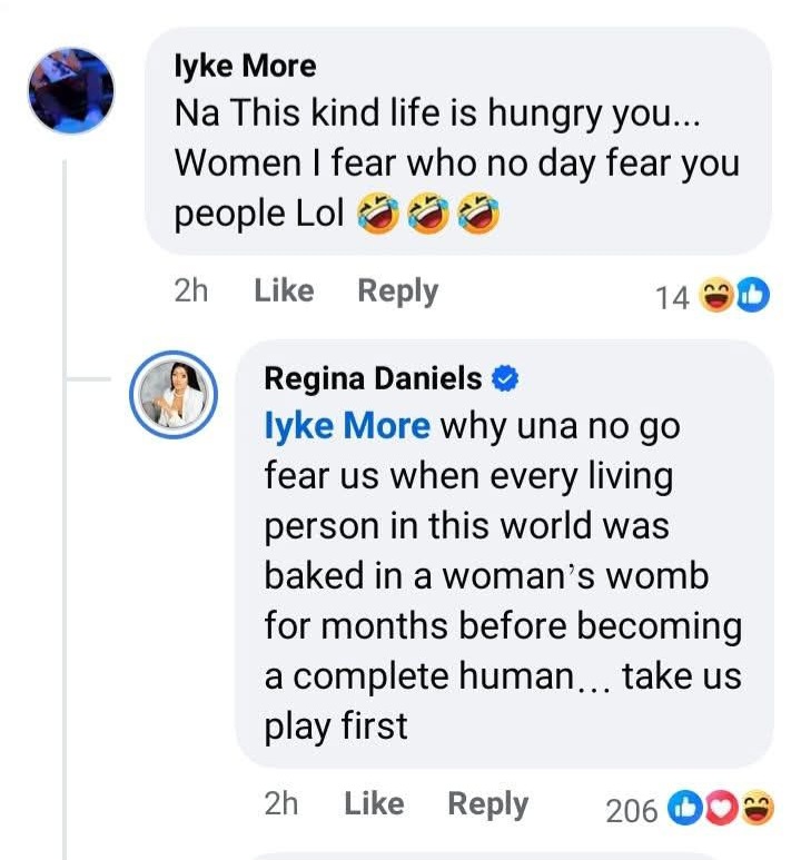 Actress Regina Daniels takes time to respond to critics shaming her over her failed marriage